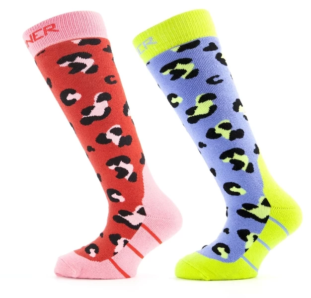 Sinner Kinder Skisokken - Roze/Blauw - 2 Paar 3 Sinner Kinder Skisokken - Roze/Blauw - 2 Paar