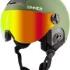 Sinner Bullit Visor Skihelm Met Vizier - Groen - Rode Lens 1 Sinner Bullit Visor Skihelm Met Vizier - Groen - Rode Lens -Professionele winterwarmtewinkel 1900 1487 bullitvisor matgroen