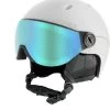 Sinner Titan Visor Skihelm Met Vizier - Wit - Blauwe Lens -Professionele winterwarmtewinkel 1900 1789 titan matwit
