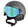 Sinner Titan Visor Skihelm Met Vizier - Grijs - Blauwe Lens -Professionele winterwarmtewinkel 1900 1838 titan matdonkergrijs