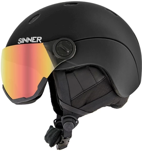 Sinner Titan Visor Skihelm Met Vizier - Zwart - Oranje Lens 5 Sinner Titan Visor Skihelm Met Vizier - Zwart - Oranje Lens - Afbeelding 3