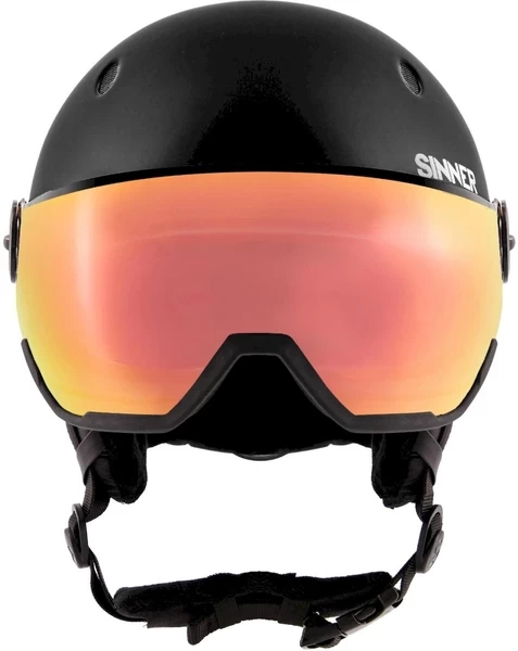 Sinner Titan Visor Skihelm Met Vizier - Zwart - Oranje Lens 4 Sinner Titan Visor Skihelm Met Vizier - Zwart - Oranje Lens - Afbeelding 2