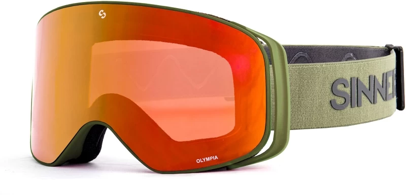 Sinner Olympia Skibril - Mat Groen - Rode Lens 3 Sinner Olympia Skibril - Mat Groen - Rode Lens