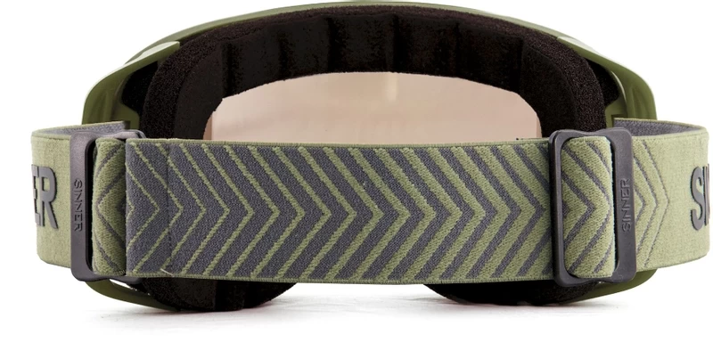 Sinner Olympia Skibril - Mat Groen - Rode Lens 4 Sinner Olympia Skibril - Mat Groen - Rode Lens - Afbeelding 2