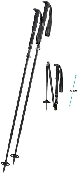 Komperdell FXP 4 Expedition Carbon Skistokken - Zwart - 120-140 Cm