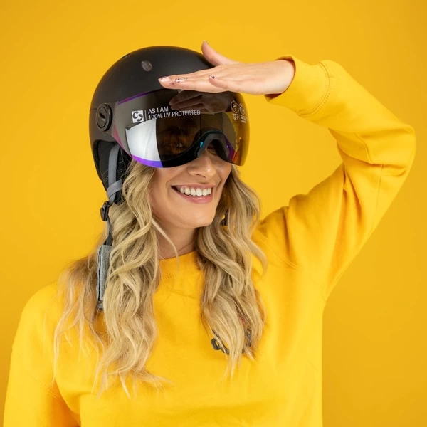 Sinner Titan Visor Skihelm Met Vizier - Zwart - Blauwe Lens 4 Sinner Titan Visor Skihelm Met Vizier - Zwart - Blauwe Lens - Afbeelding 2