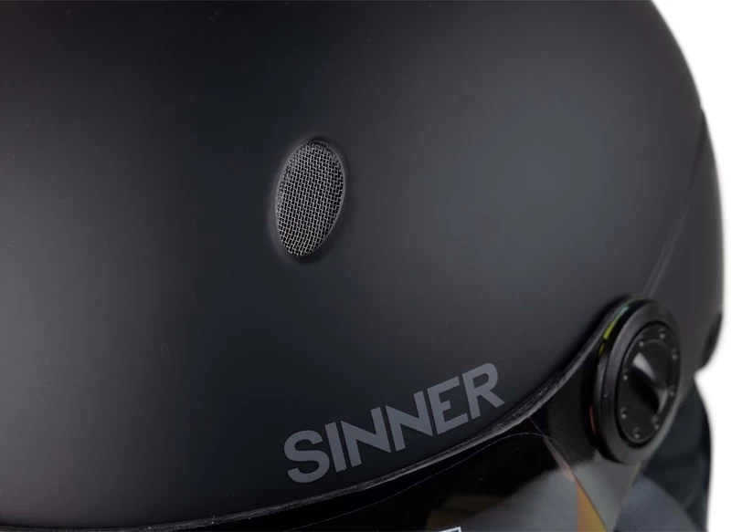 Sinner Titan Visor Skihelm Met Vizier - Zwart - Blauwe Lens 9 Sinner Titan Visor Skihelm Met Vizier - Zwart - Blauwe Lens - Afbeelding 7