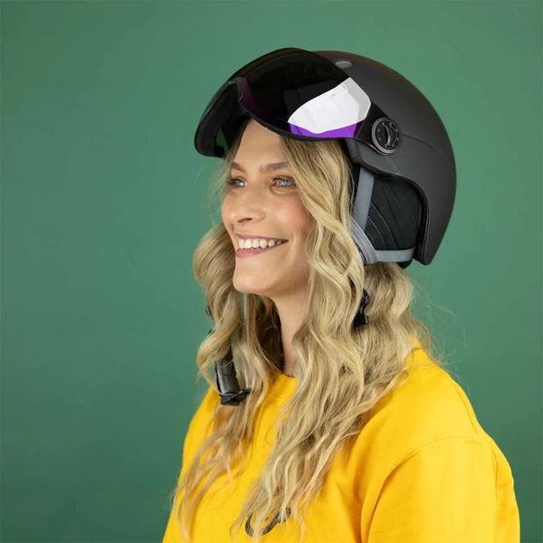 Sinner Titan Visor Skihelm Met Vizier - Zwart - Blauwe Lens 5 Sinner Titan Visor Skihelm Met Vizier - Zwart - Blauwe Lens - Afbeelding 3